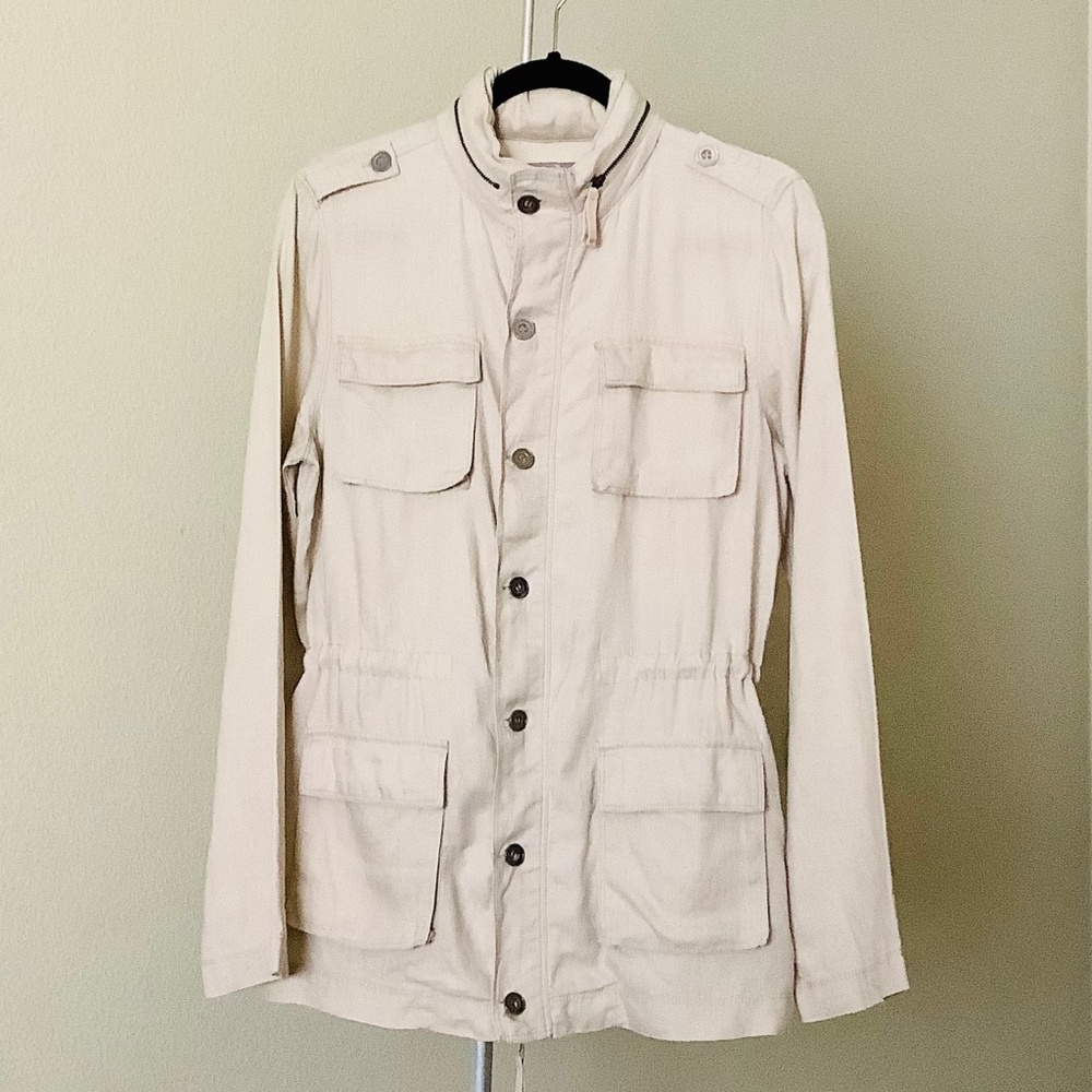 Utility Jacket / Linen / Size L / Ivory